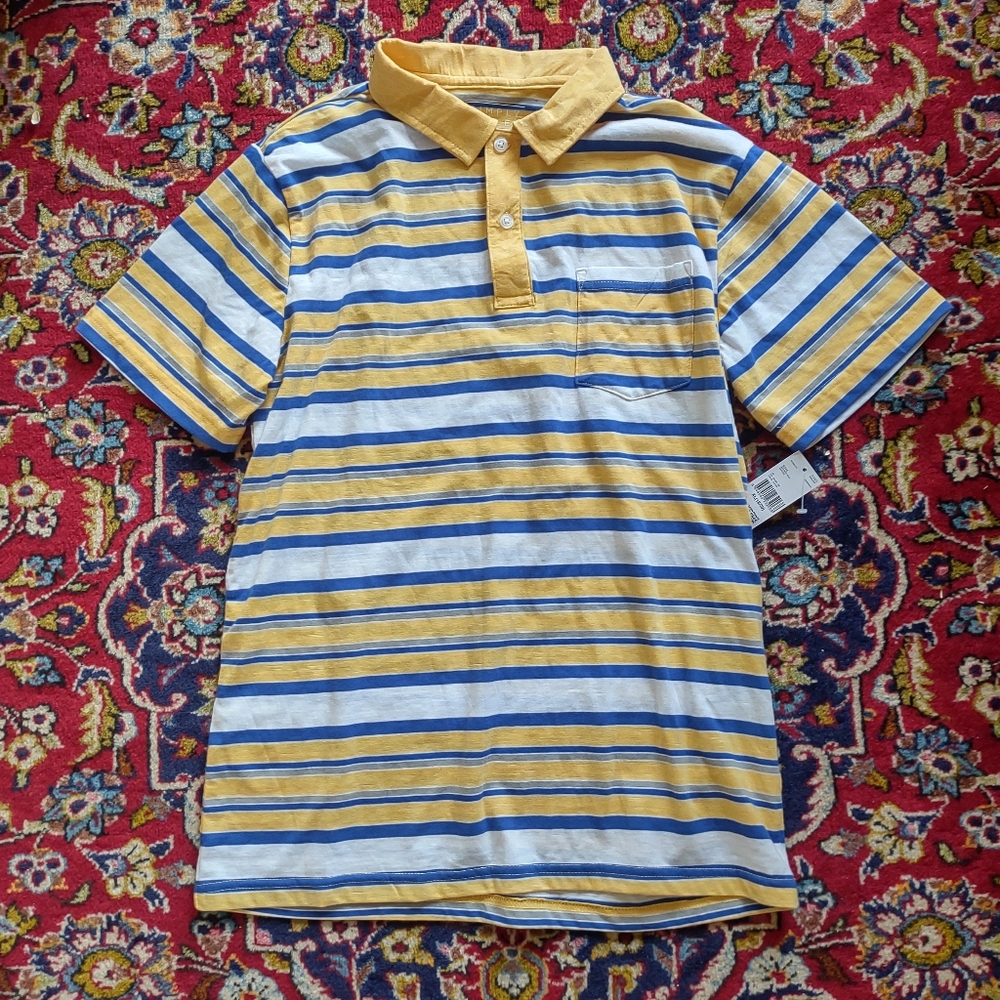 NWT Striped Polo Style Short Sleeve with Pocket